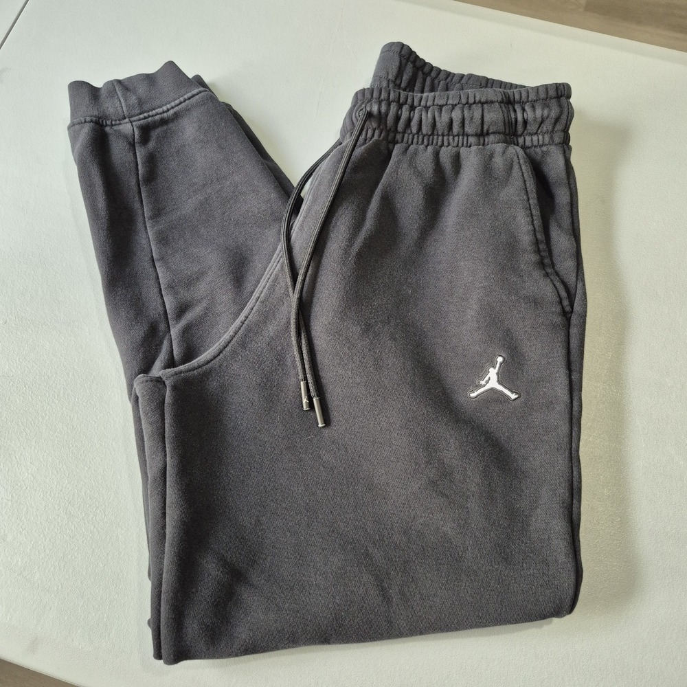 Nike Air Jordan Joggers Mens Small Black Jumpman Sweatpants Fleece Lounge Sweats